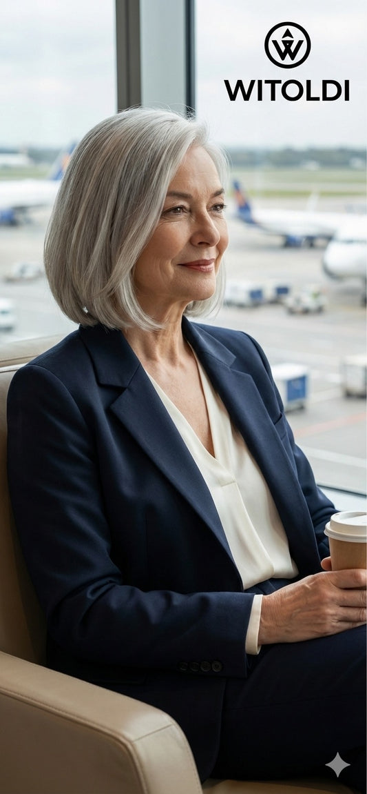 WITOLDI Signature Navy Travel Jacket: Structured Slim Fit & High-Performance Stretch