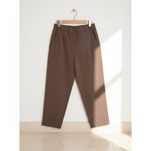 The Arno Pants in beige, women's pull-on travel pants by Witoldi